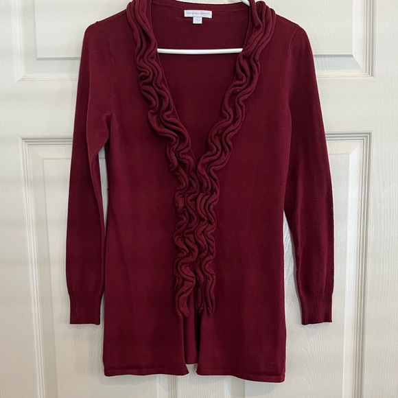 NEW YORK & CO ruffle trim sweater - Picture 4 of 7